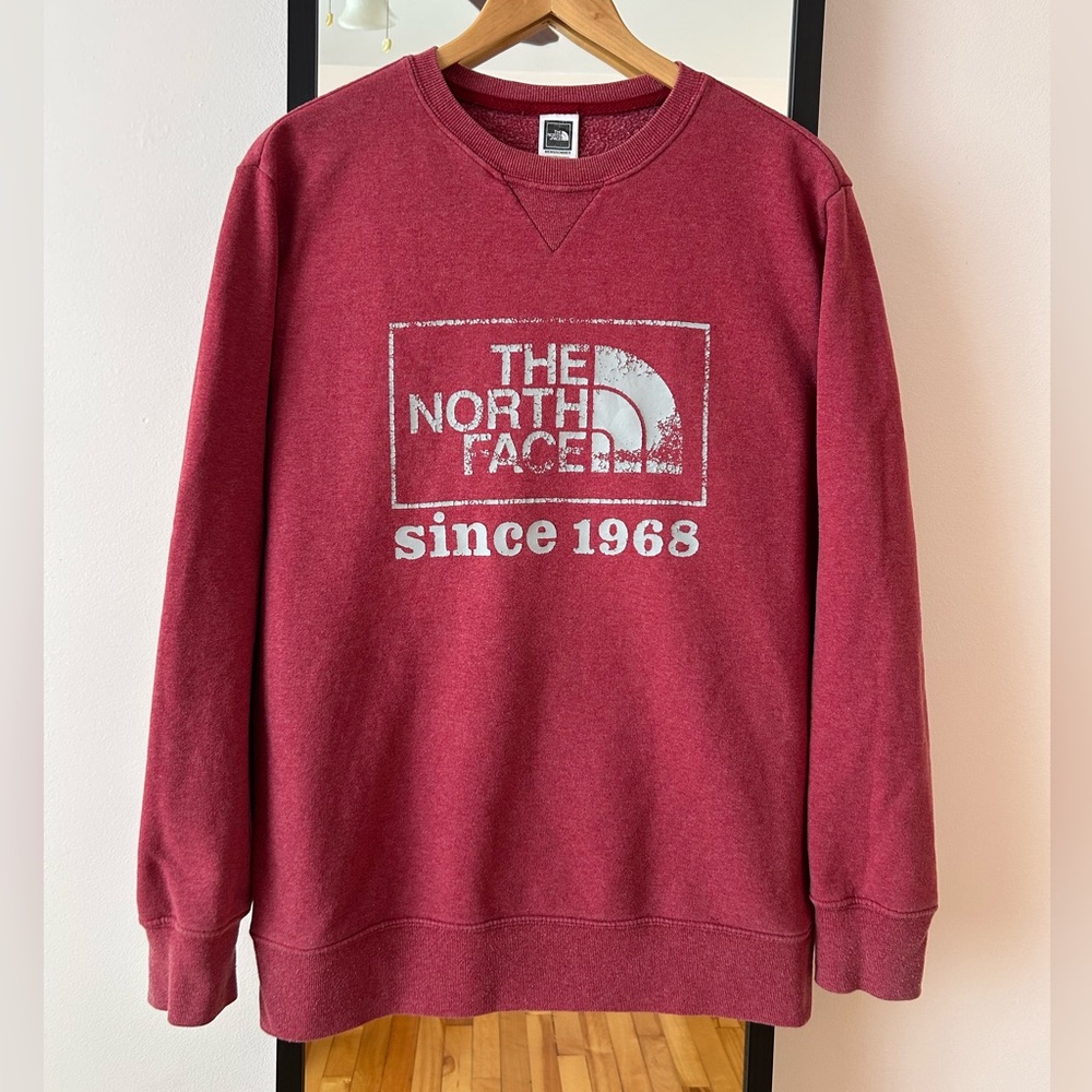 The North Face burgundy crewneck sweater sweatshirt pullover TNF gorpcore